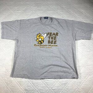 Randolph Macon Fear The Bee JanSport gray T shirt‎ XXXL
